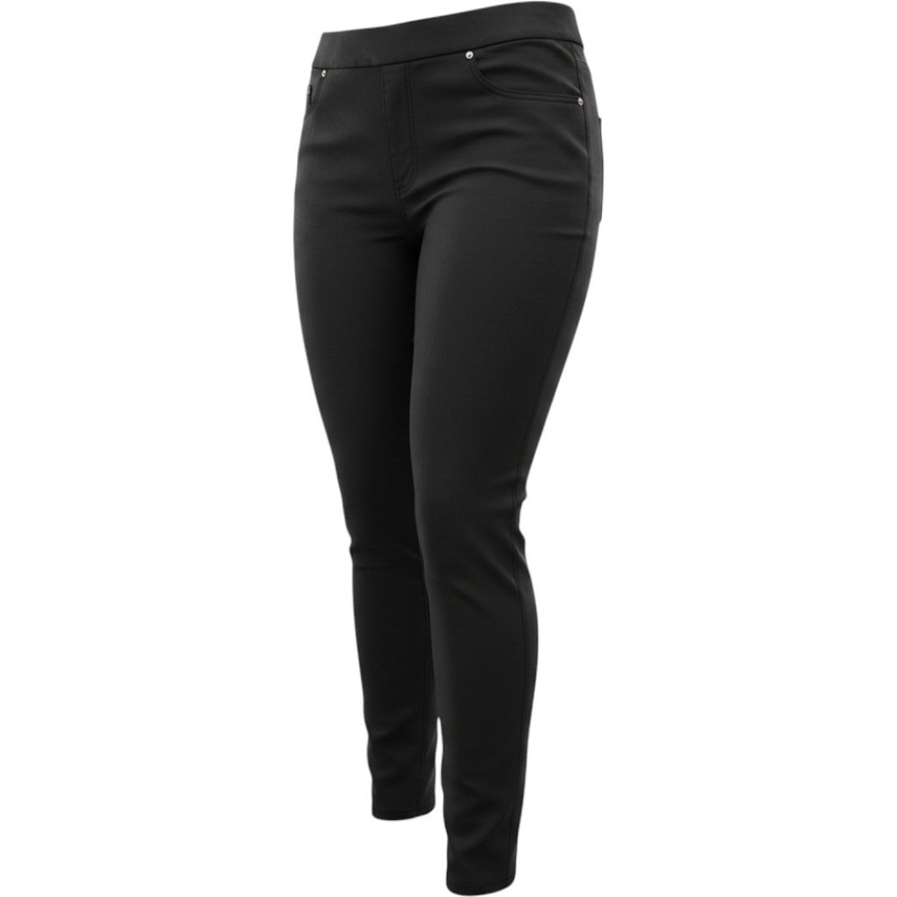 Chico's Jegging Pants Women US14R 2.5R Black Stretch Pull On Slim Denim Slimming